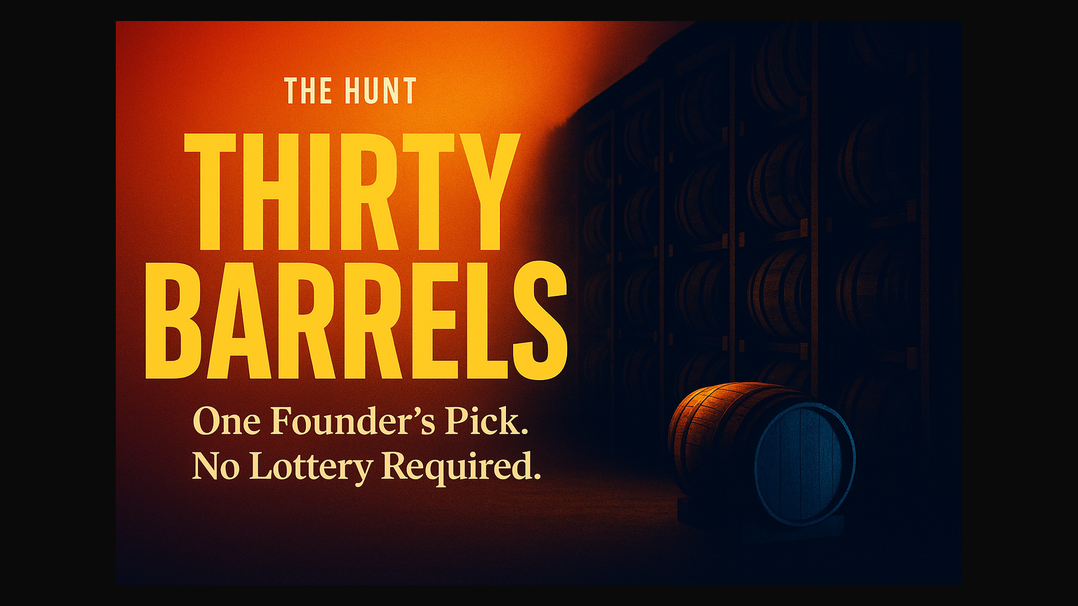 One Founder, Thirty Barrels, One Winner