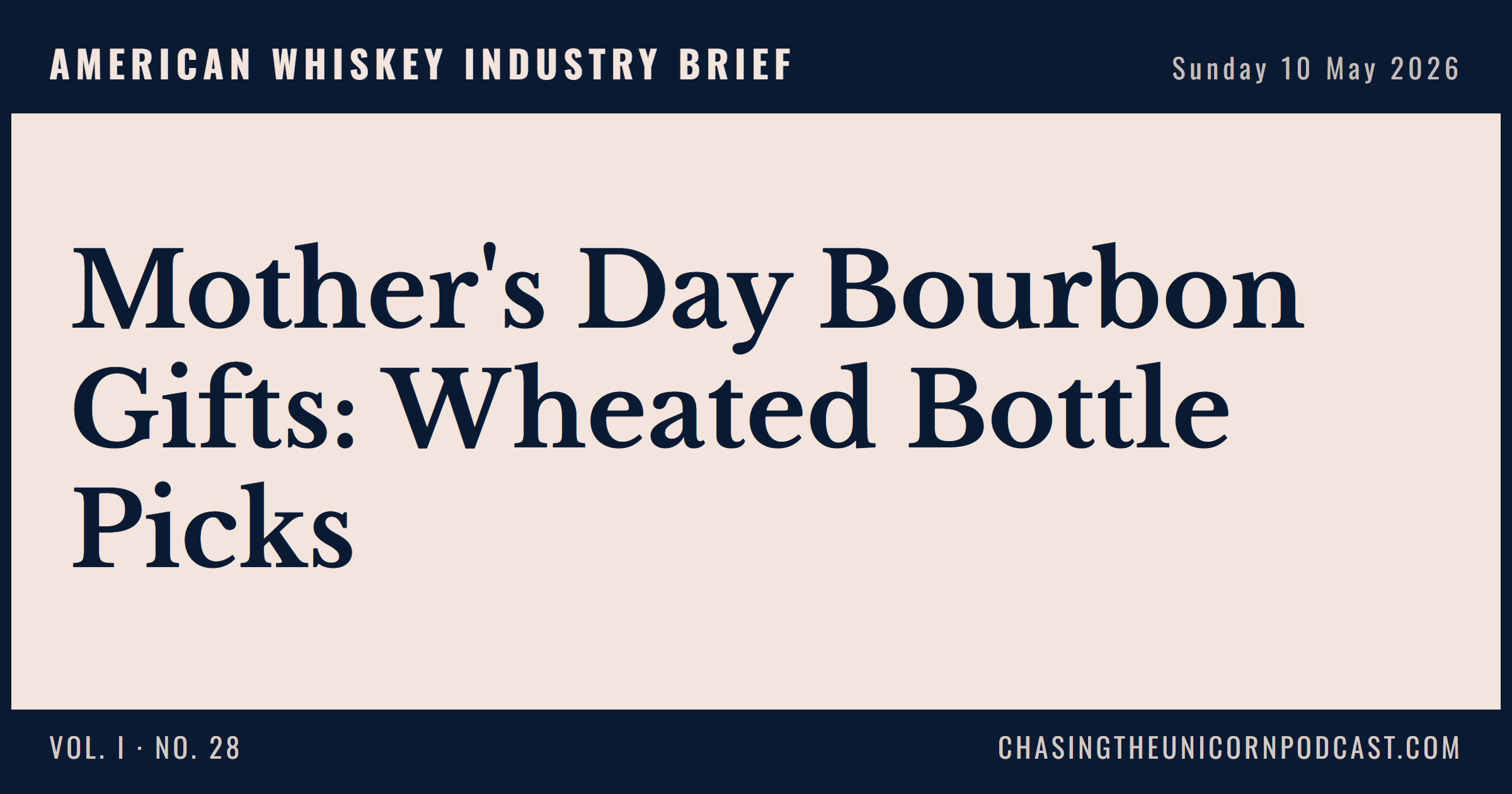 American Whiskey Industry Brief, 10 May 2026 — Mother's Day Bourbon Gifts: Wheated Bottle Picks