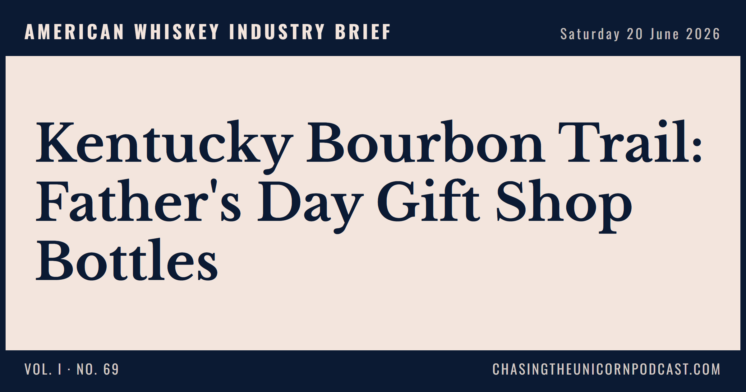 American Whiskey Industry Brief, 20 June 2026 — Kentucky Bourbon Trail: Father's Day Gift Shop Bottles