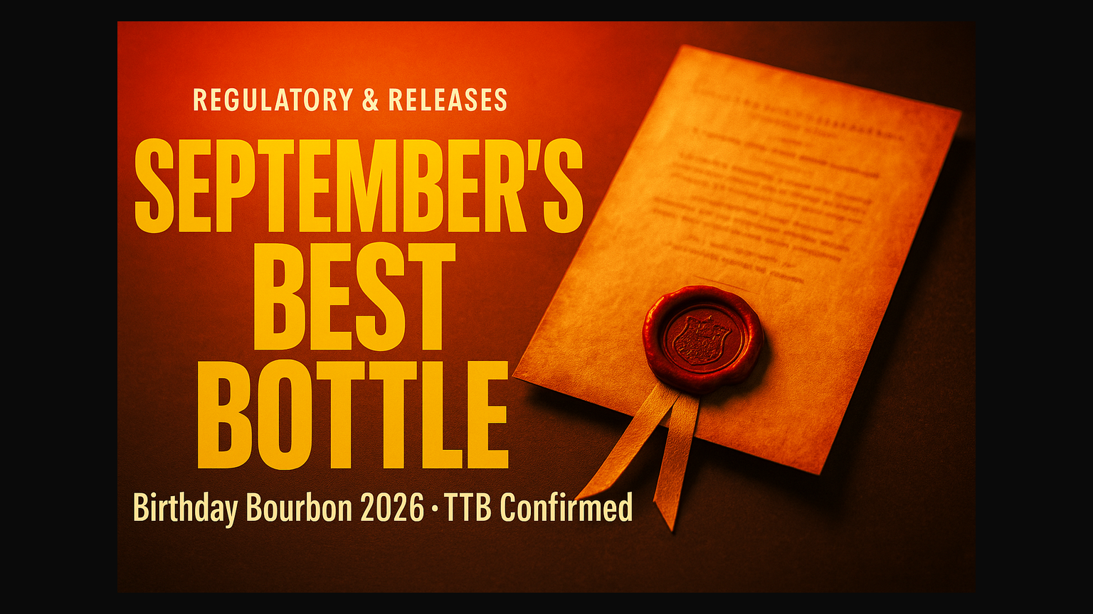 The Cut — May 19, 2026 — TTB Locked September's Best Bottle | Birthday Bourbon 2026 Confirmed | The Cut