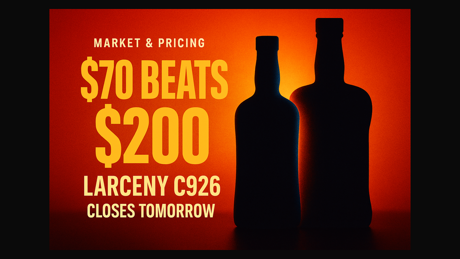 The Cut — May 20, 2026 — A $70 Bottle Beat the $200 Shelf | Larceny C926 Closes Tomorrow | The Cut